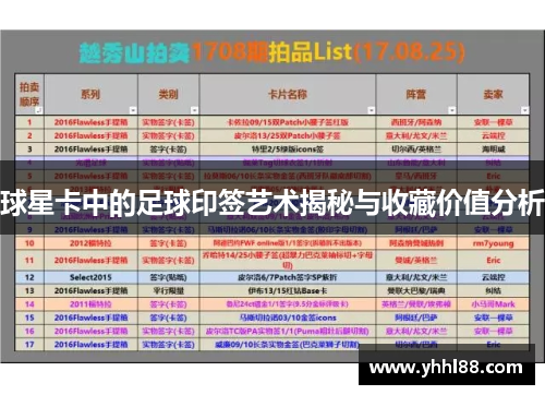 球星卡中的足球印签艺术揭秘与收藏价值分析